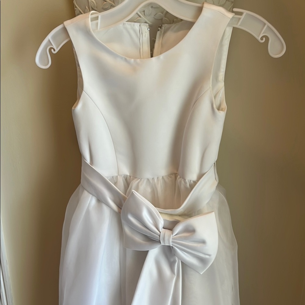 David's Bridal White Kids Formal Dress x2